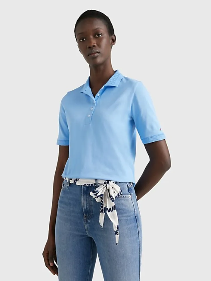 Open Stitch Tipped Polo