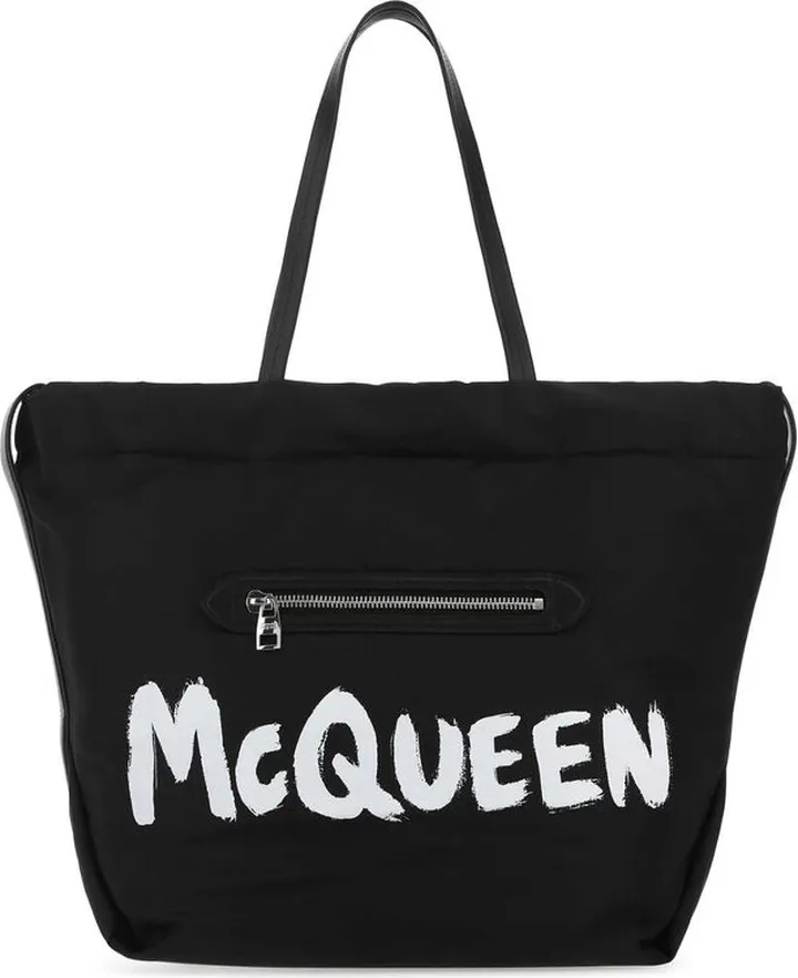 Alexander McQueen Logo Printed Tote Bag