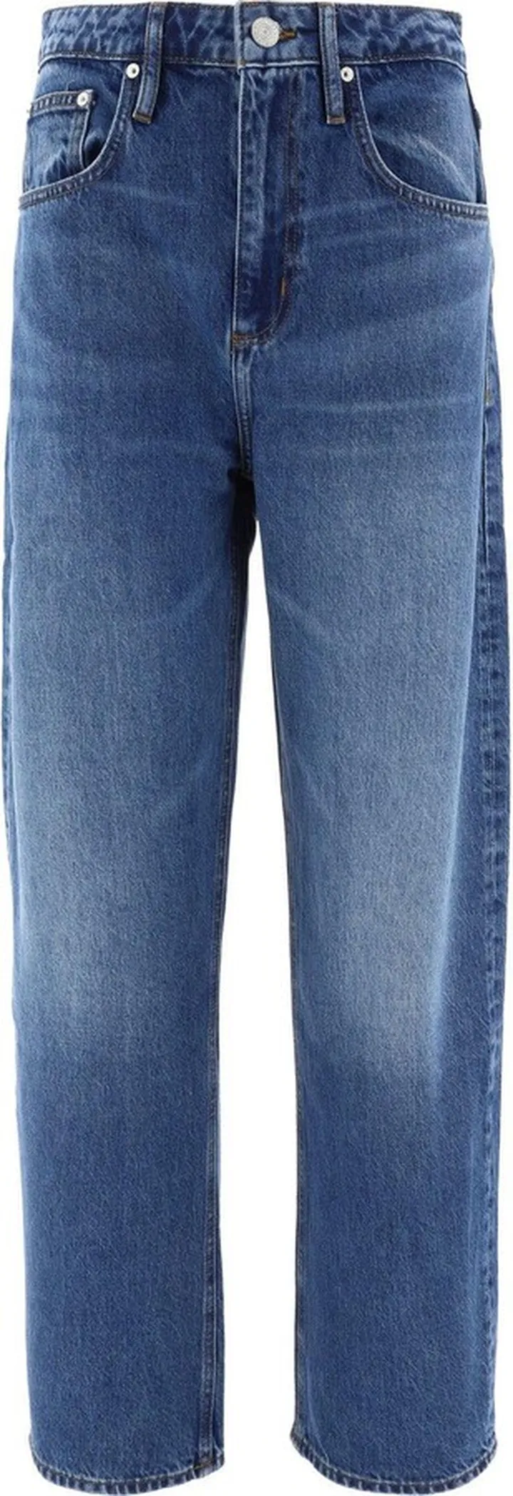 Barrel-leg High-waist Slim Jeans
