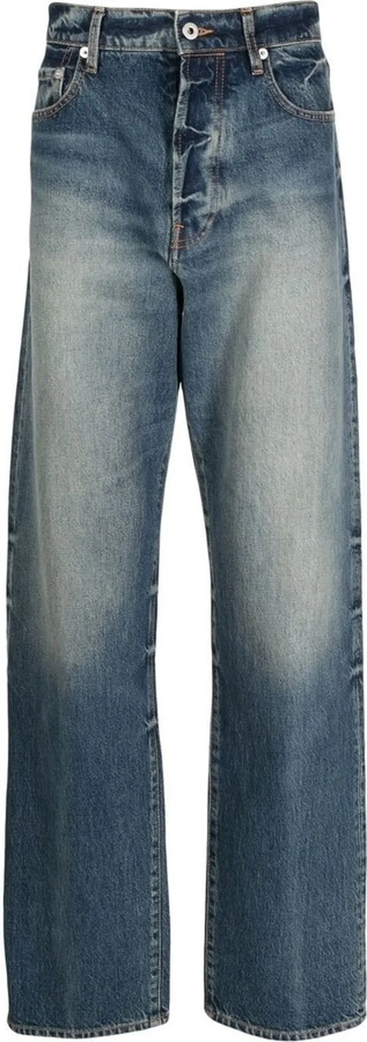 Blue Wide Leg Denim Jeans