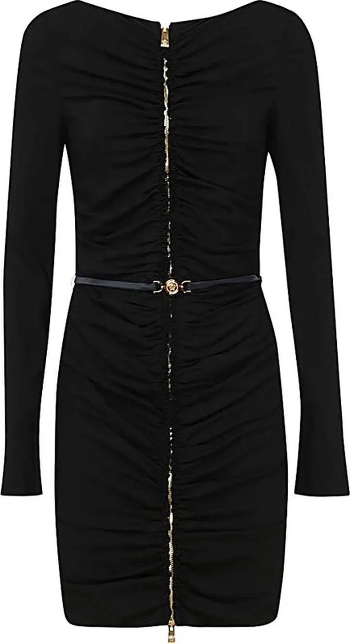 Versace Medusa Belted Waist Mini Dress