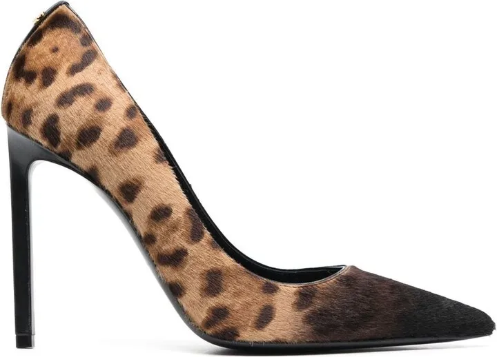 110mm Leopard-Print Leather Pumps