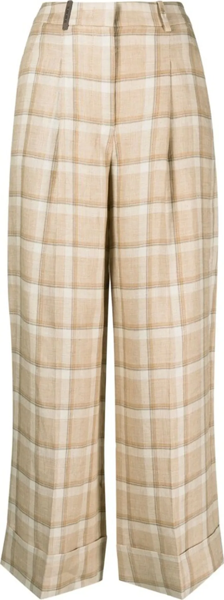 Wide-Leg Cropped Trousers
