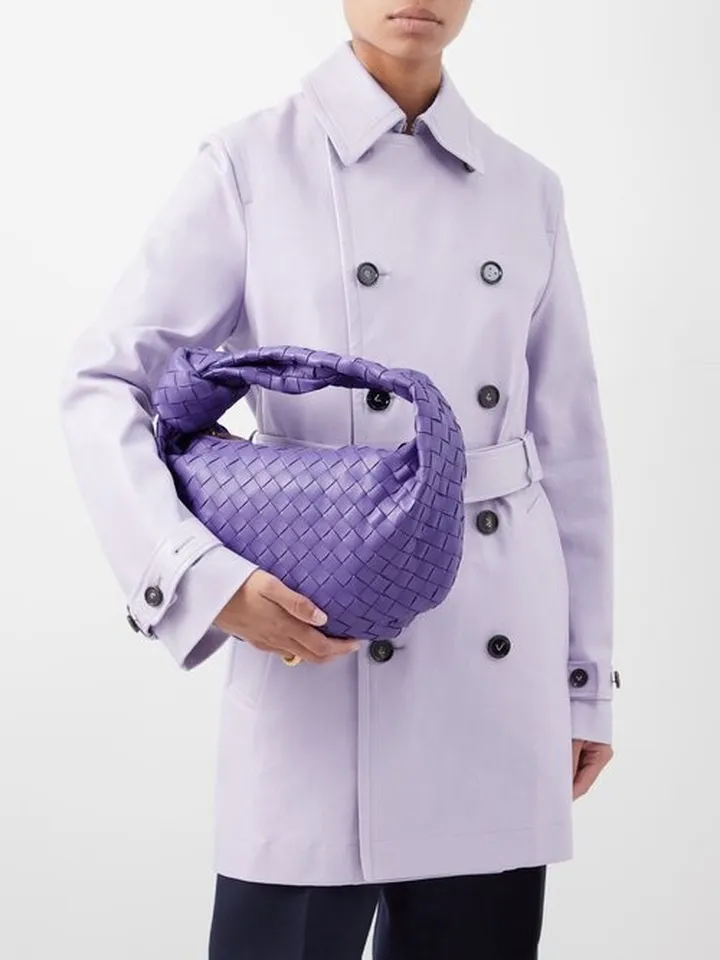 Jodie Teen Intrecciato-leather Shoulder Bag
