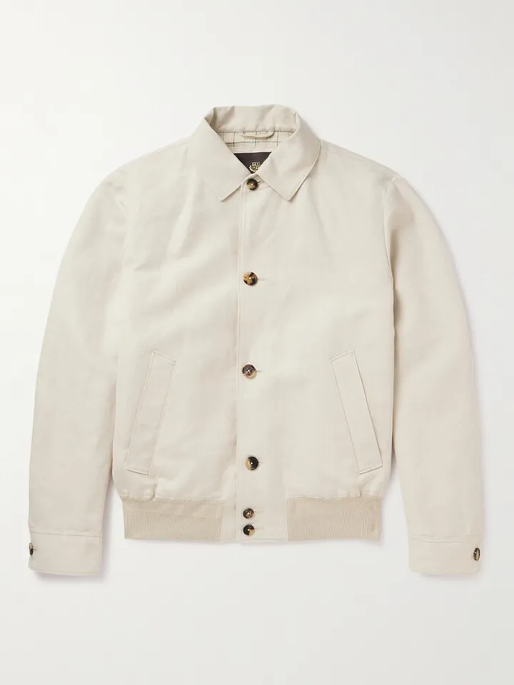 André Rain System® Linen Bomber Jacket