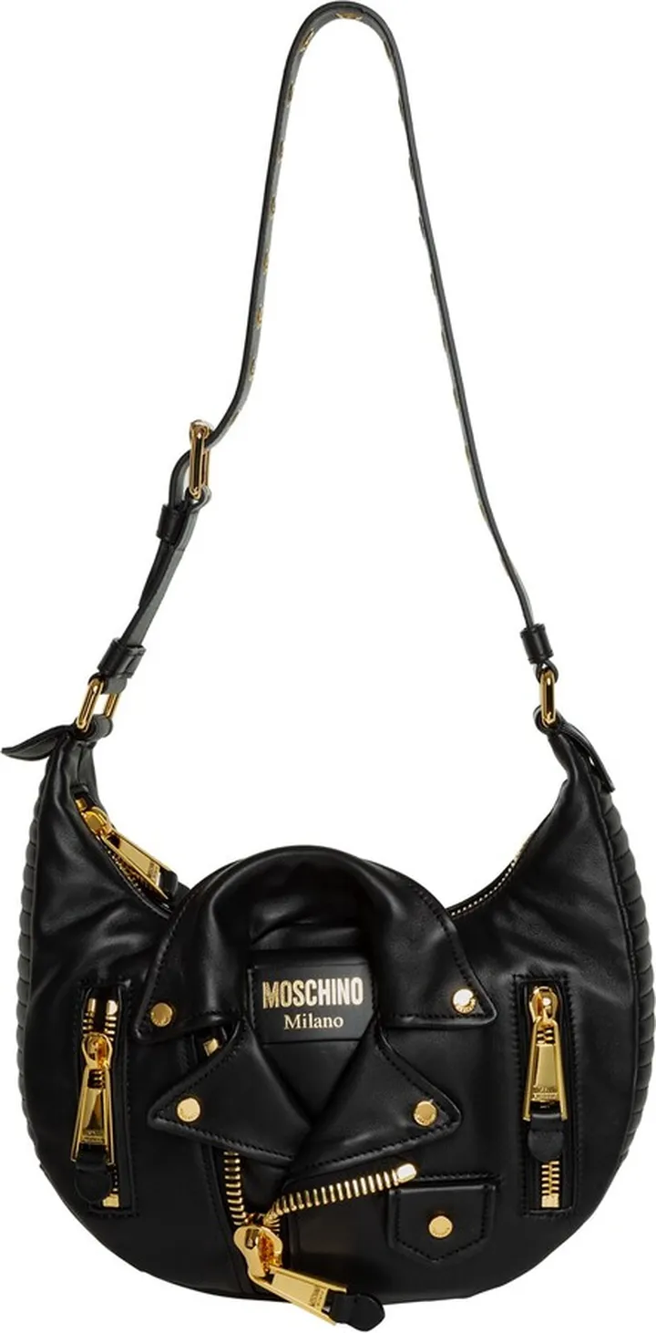 Biker Leather Hobo Bag