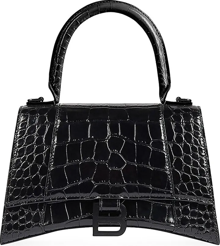 Hourglass XS Handbag Crocodile Embossed