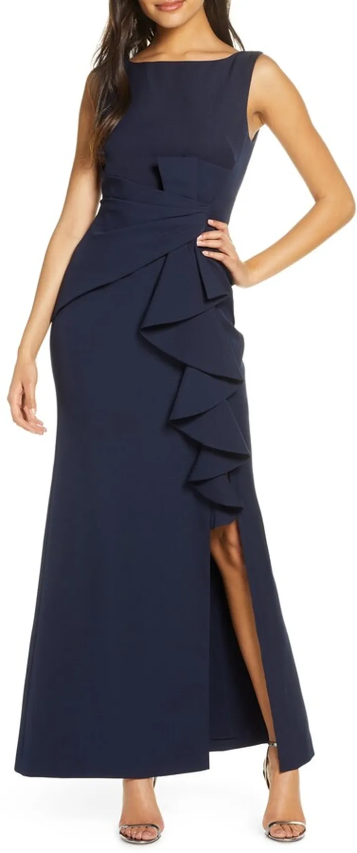 Ruffle Front Gown