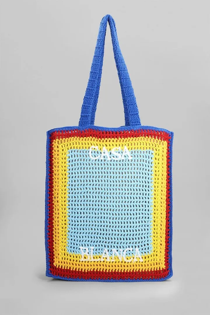Tote In Blue Cotton