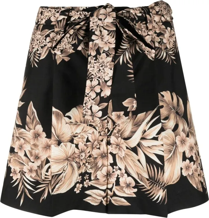 Floral-Print Detail Shorts