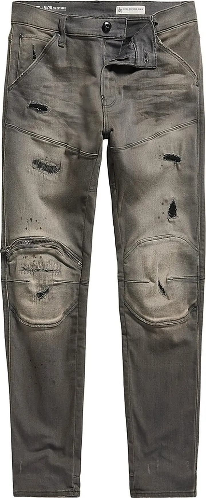 Zip Knee Skinny Jeans