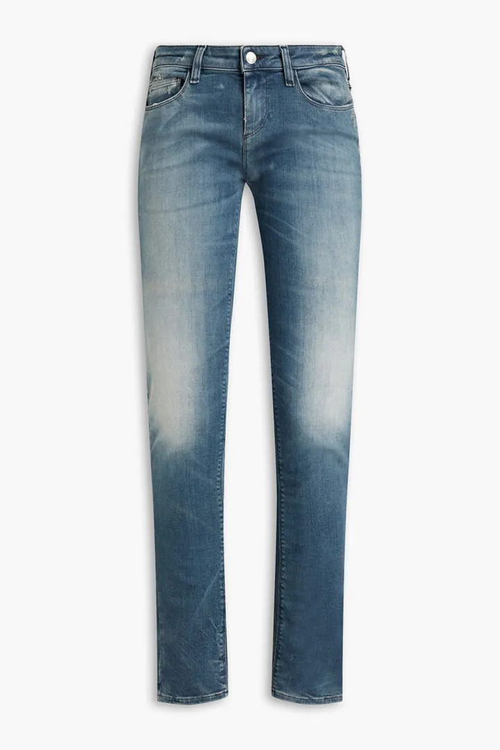 Kim faded mid-rise skinny jeans