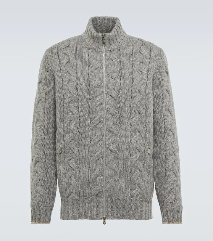 Cable-knit cashmere sweater