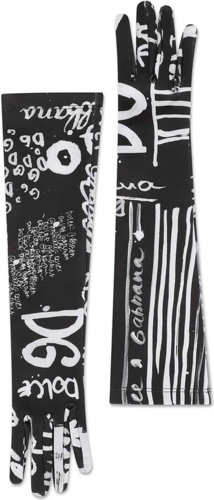 Long Logo-Print Gloves