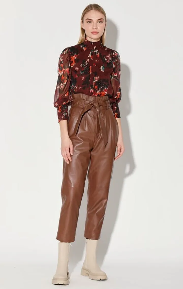 Walter Baker Maggie Leather Pant - Walnut