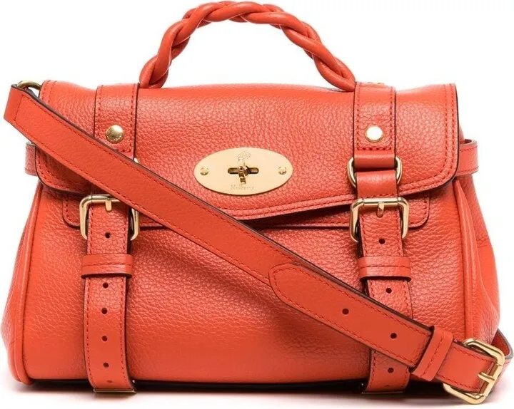 Leather Twist-Lock Bag