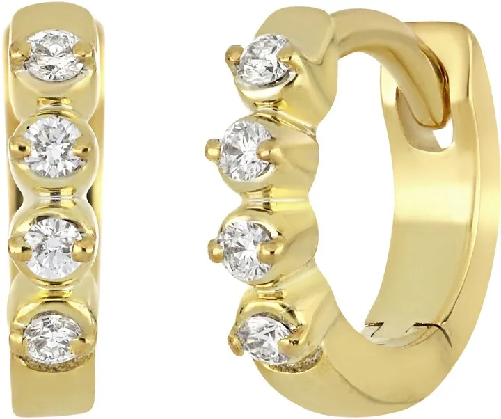 Liora Diamond Huggie Hoop Earrings