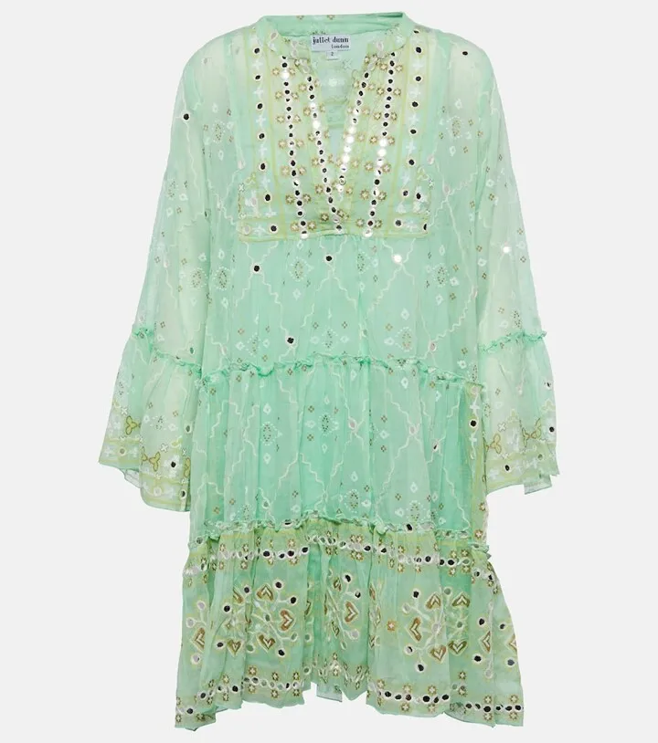 Printed cotton minidress