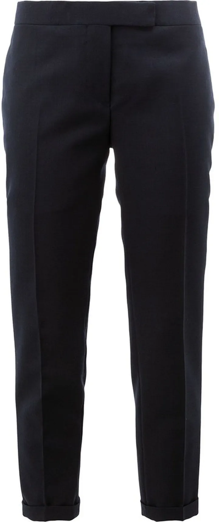 Low-Rise Cropped Wool Trousers