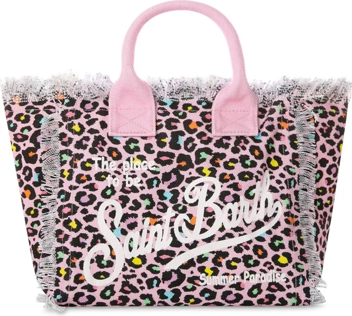 Leopard Print Cotton Canvas Bag