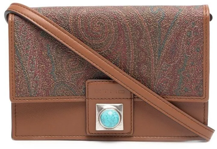 Crown Me paisley-print crossbody bag