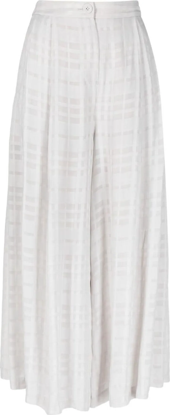 Check-Pattern Cropped Trousers