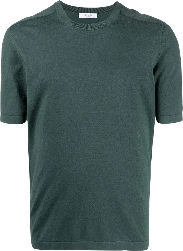 shortsleeved cotton-silk T-shirt