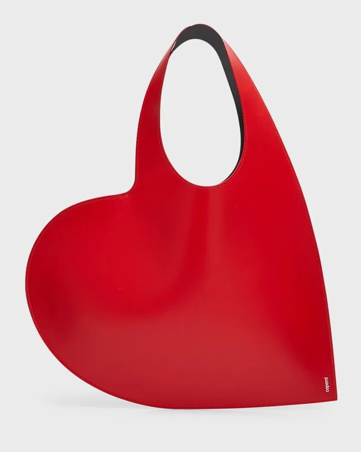 Heart Calf leather Tote Bag