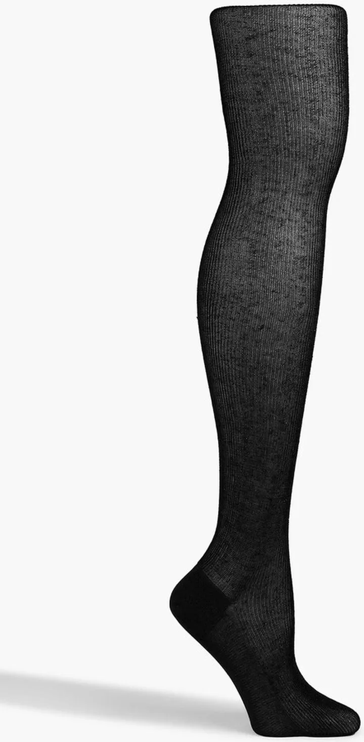 Metallic crochet-knit socks