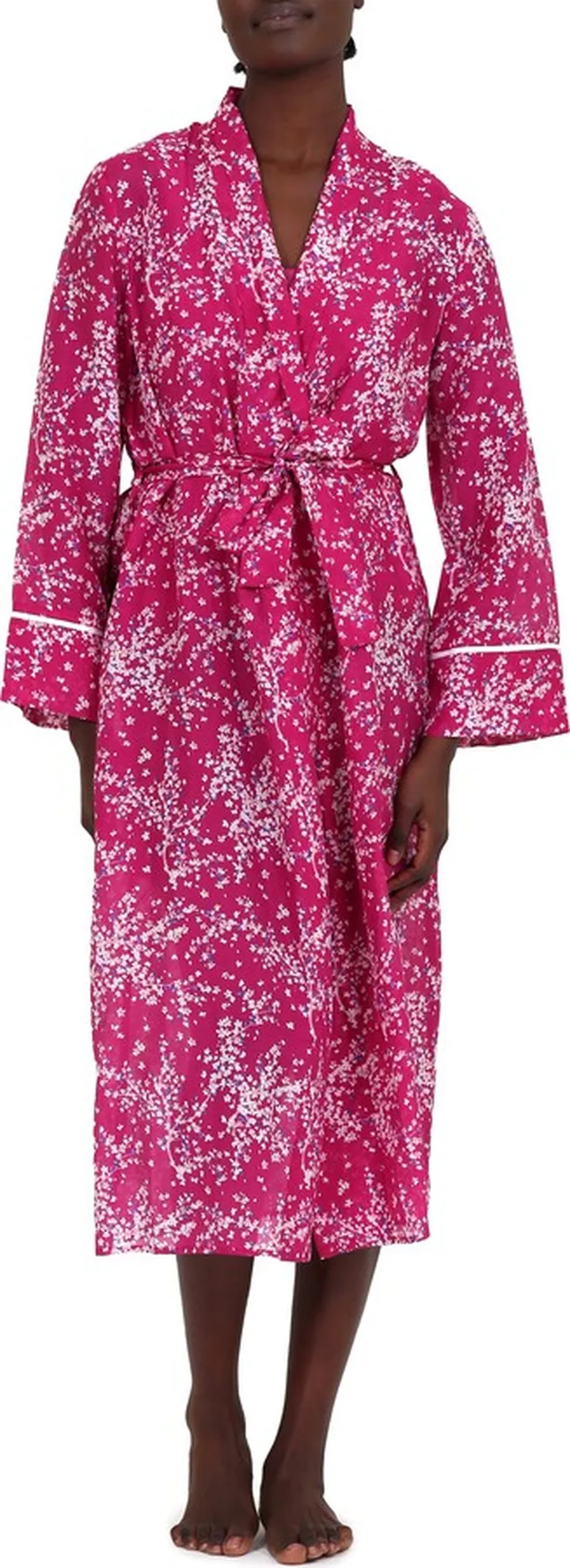 Cherry Blossom Cotton & Silk Robe
