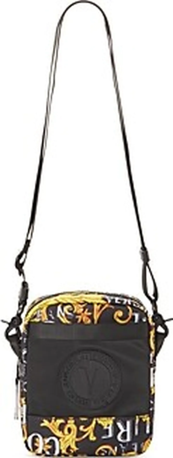 Versace Jeans Couture Baroque Logo Print Crossbody Bag