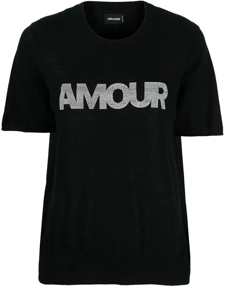 Logo-Print Cashmere Top