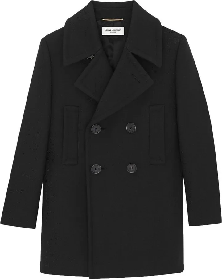 Saint Laurent Double-Breasted Peacoat