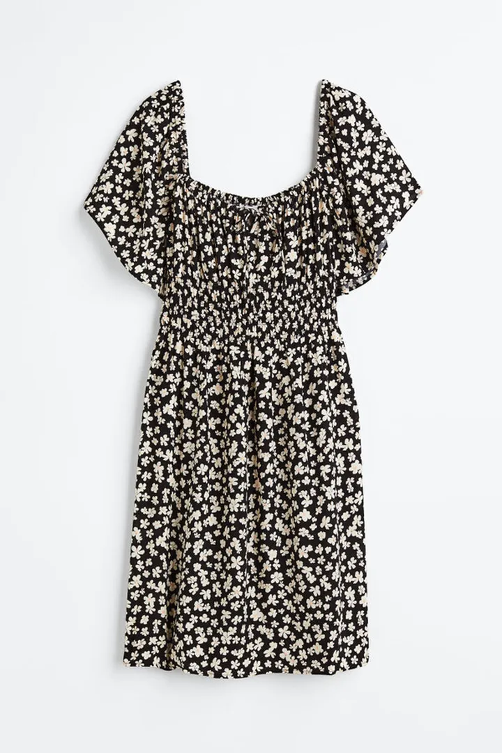 Smocked-waist Dress