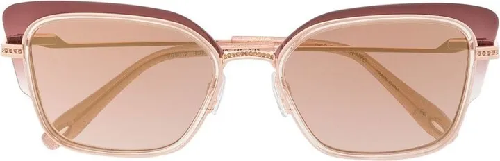 Tinted Butterfly-Frame Sunglasses
