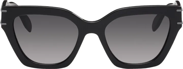 Alexander McQueen Black Cat-Eye Sunglasses