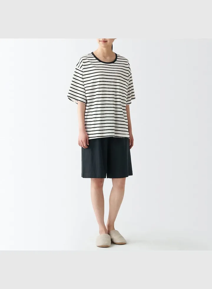Side Seamless Jersey Short Sleeve Loungewear Set