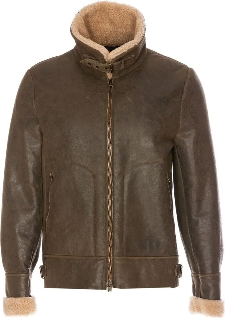 Salvatore Santoro Shearling-Trim Zipped Leather Jacket