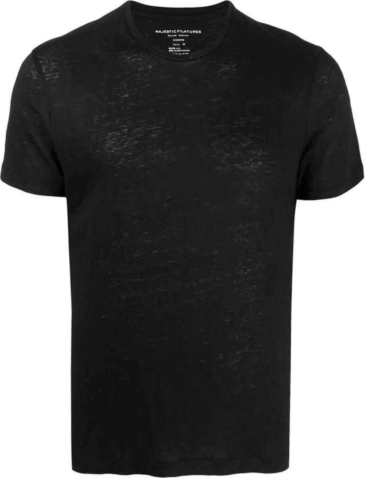 short-sleeved linen T-shirt