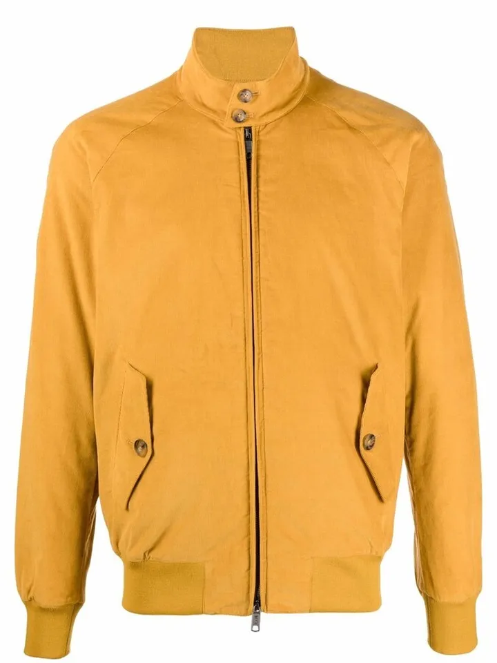 Zip-Up Cotton Bomber Jacket