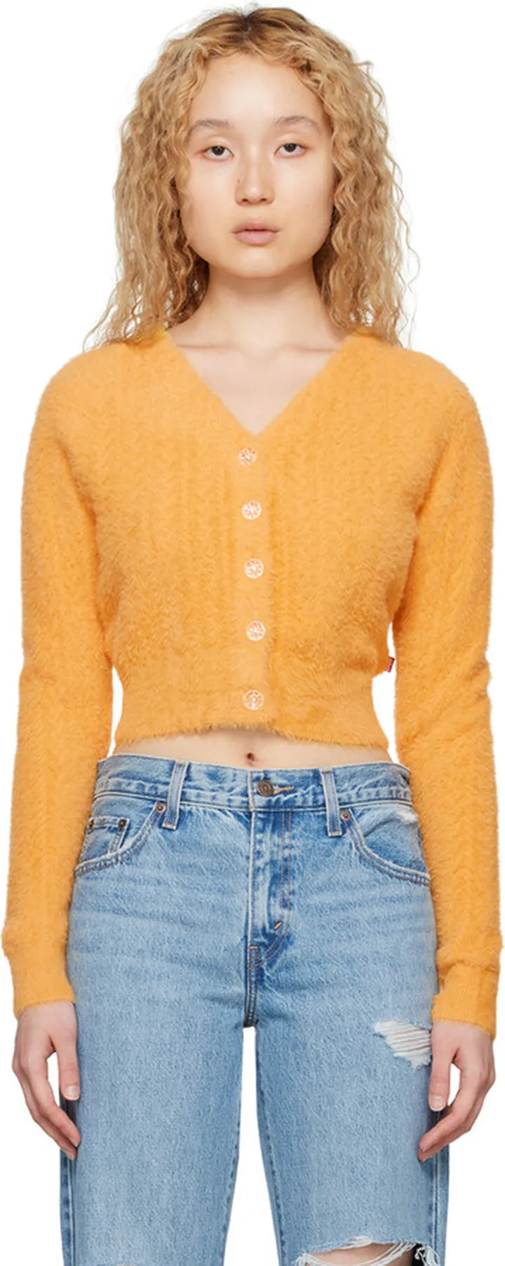 Levi's Orange Billie Jean Cardigan