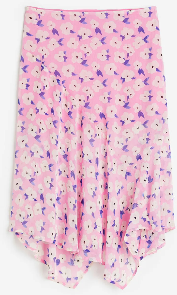 Asymmetric Crêped Skirt