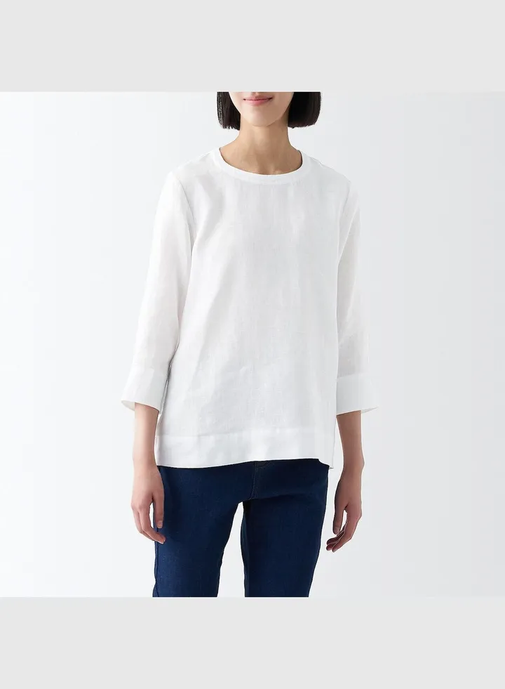 Linen 3/4 Sleeve Blouse