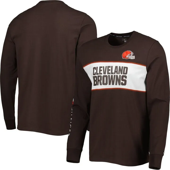Men's Tommy Hilfiger Brown Cleveland Browns Peter Team Long Sleeve T-shirt