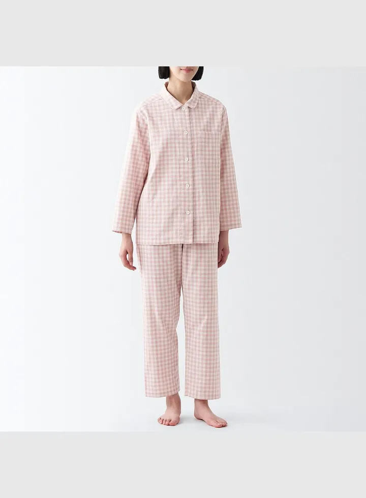 Side Seamless Double Gauze Long Sleeves Pajamas