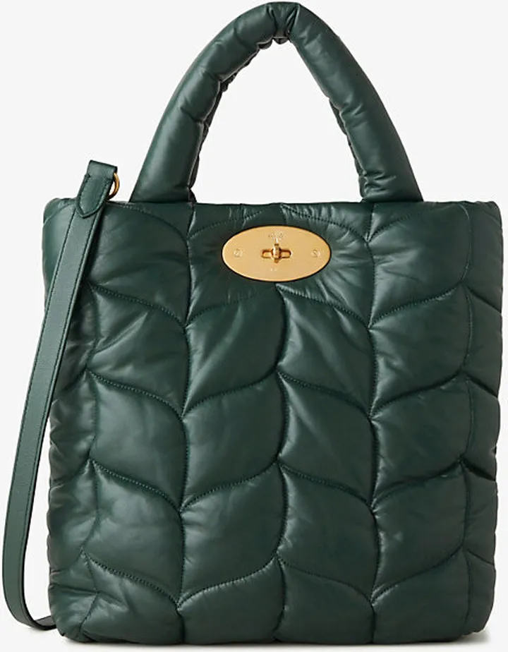 Womens Green Big Softie Leather Tote bag