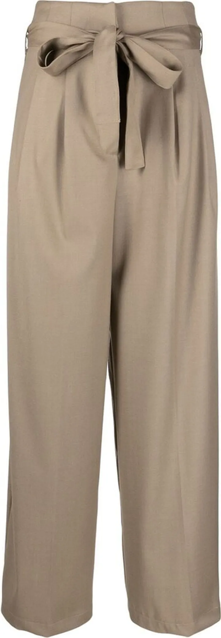 Tied-Waist Straight Trousers