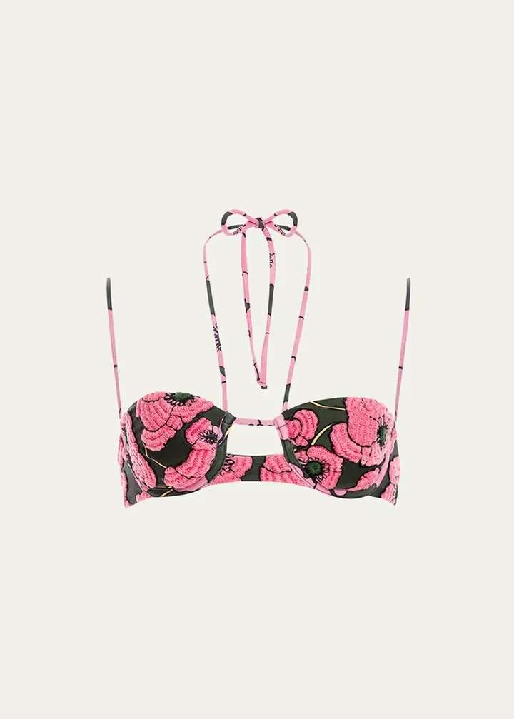 Floral Soya Halter Bikini Top