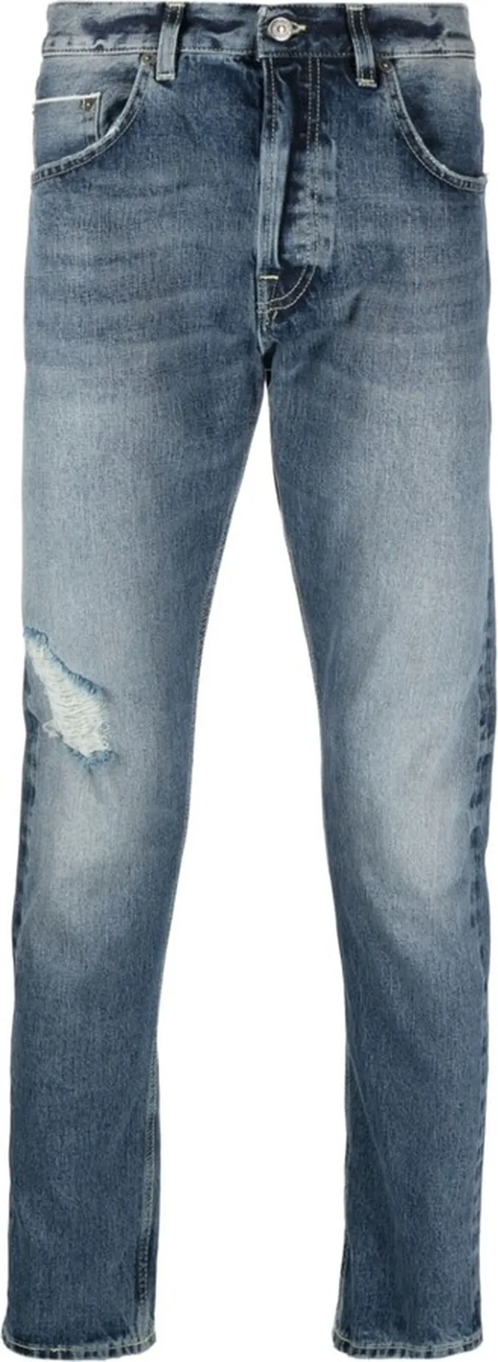 Distressed-Effect Low-Rise Jeans