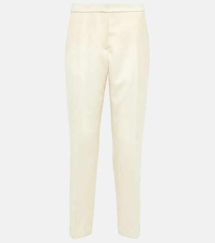 Cropped wool pants